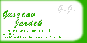 gusztav jardek business card